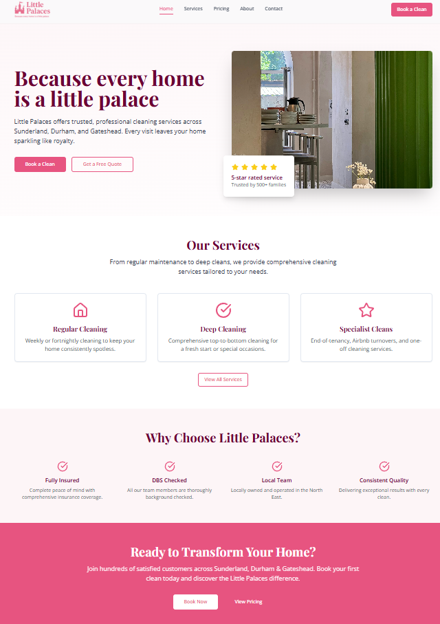 Cleaning Services Website