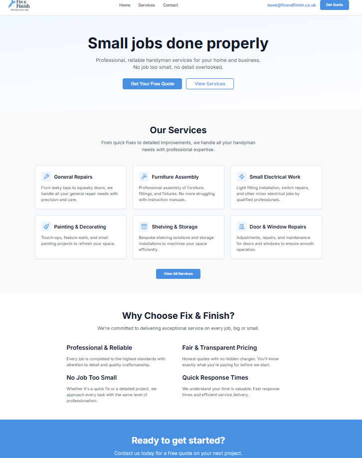 Handyman Services Website